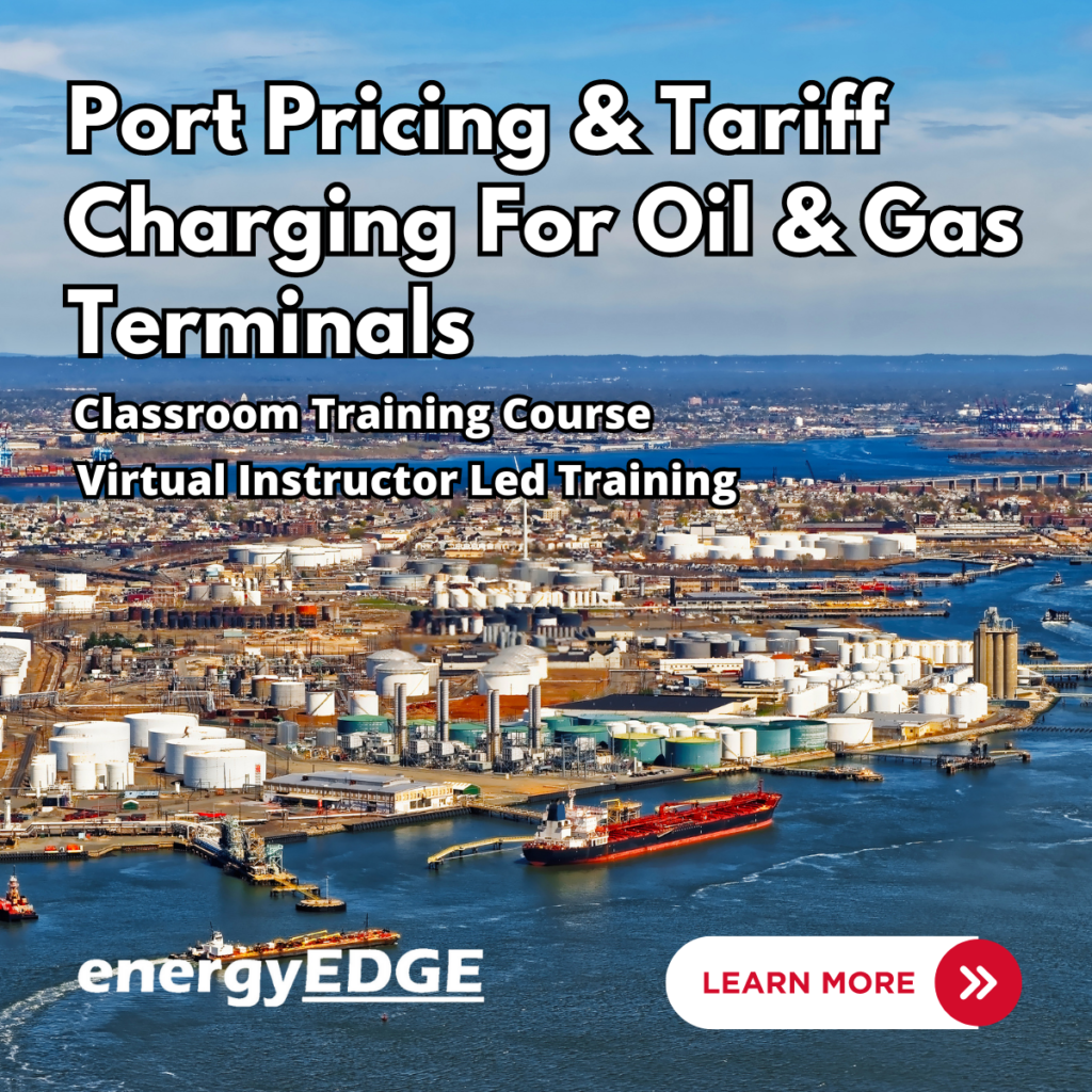Port Pricing & Tariff Charging For Oil & Gas Terminals Virtual